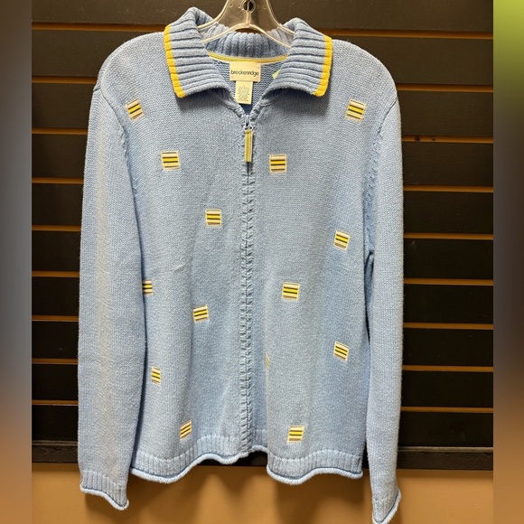 Breckenridge blue and yelloww sweater size L - Picture 1 of 3